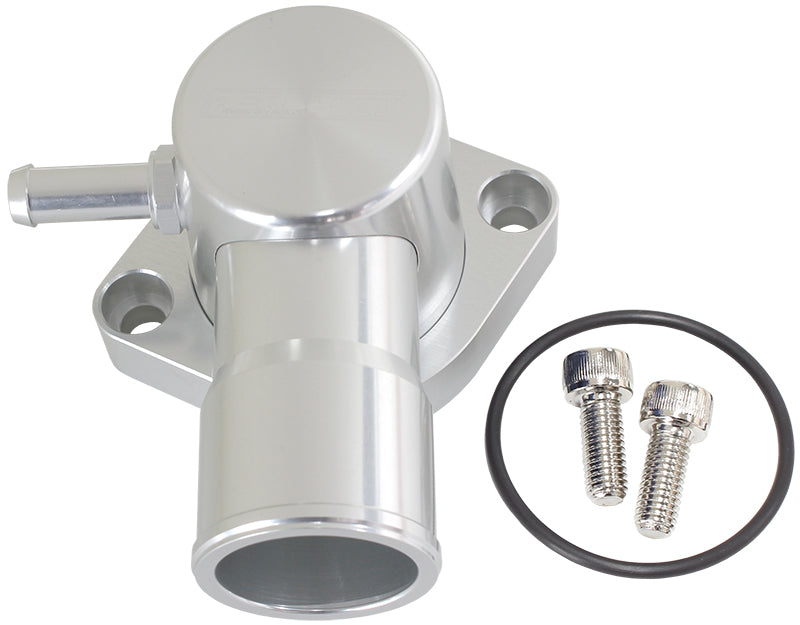 Billet Aluminium Swivel Thermostat Housing - Silver Suit Ford Falcon EF-FG 6 Cyl. 2005-on