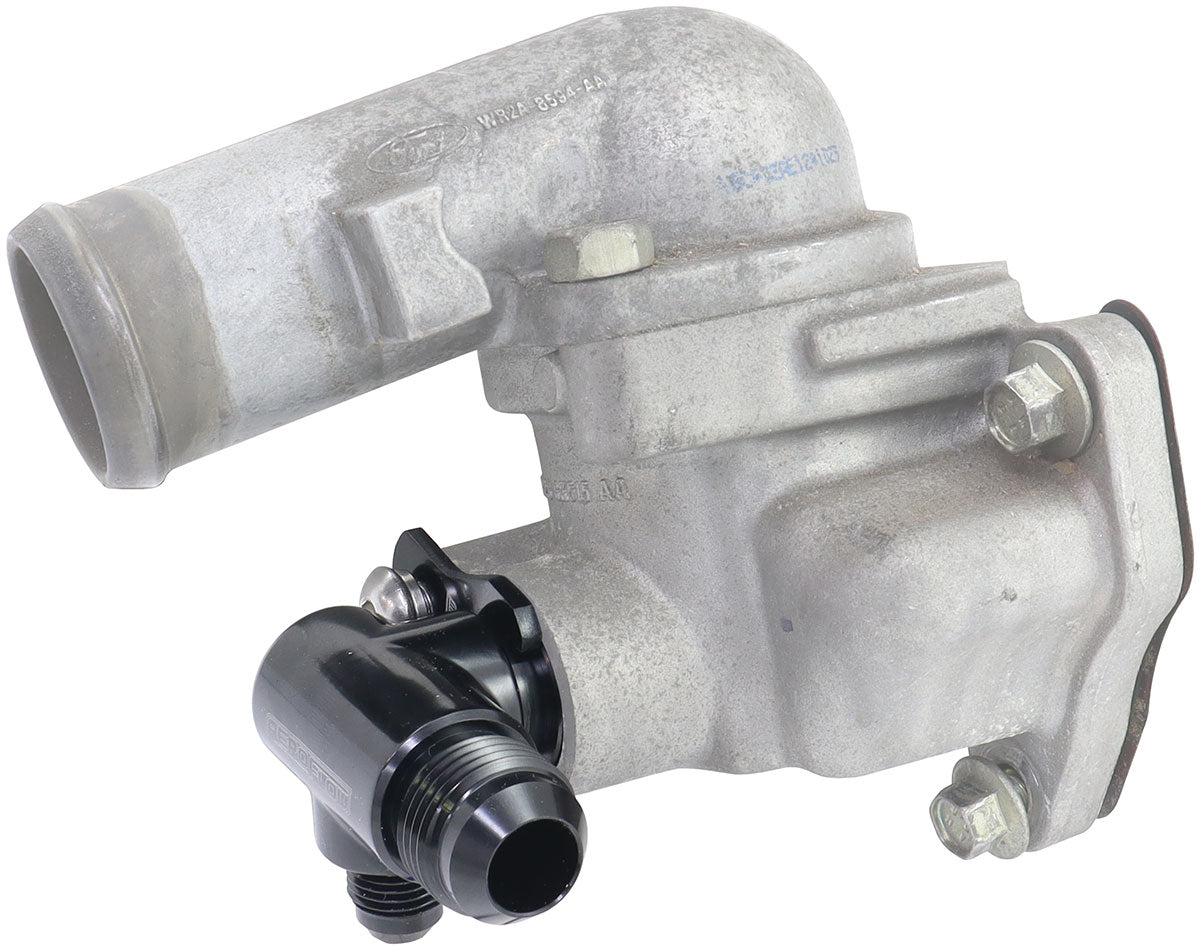 Aeroflow Ford Falcon BA - BF - FG Billet Thermostat Housing Tee Press in Adapter 1 x -10AN & 1 x -6AN