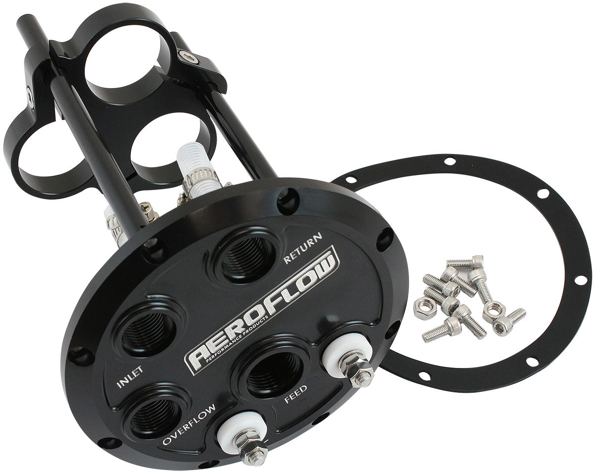 Billet Low Profile Triple 40mm Fuel Pump Hanger -Black Use With AF49-1242, AF49-1057 Fuel Pump