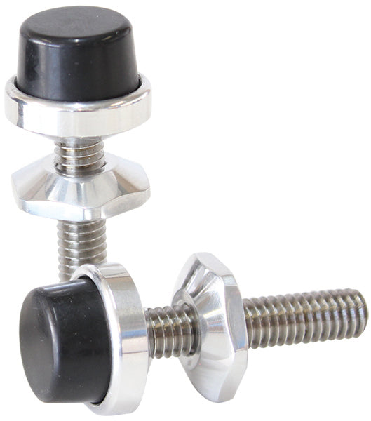 Universal Billet Bonnet Adjusters with 5/16" UNC Thread Polished Finish