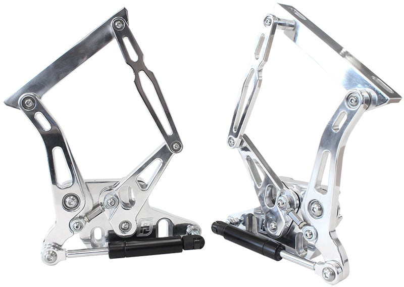 Ford Falcon XR-XY Billet Bonnet Hinge Kit - Polished Finish Will fit with Girling Brake Booster only, Sold as a Pair