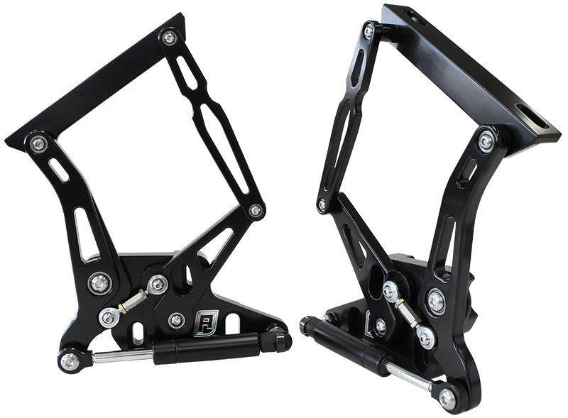 Ford Falcon XR-XY Billet Bonnet Hinge Kit - Black Finish Will fit with Girling Brake Booster only, Sold as a Pair