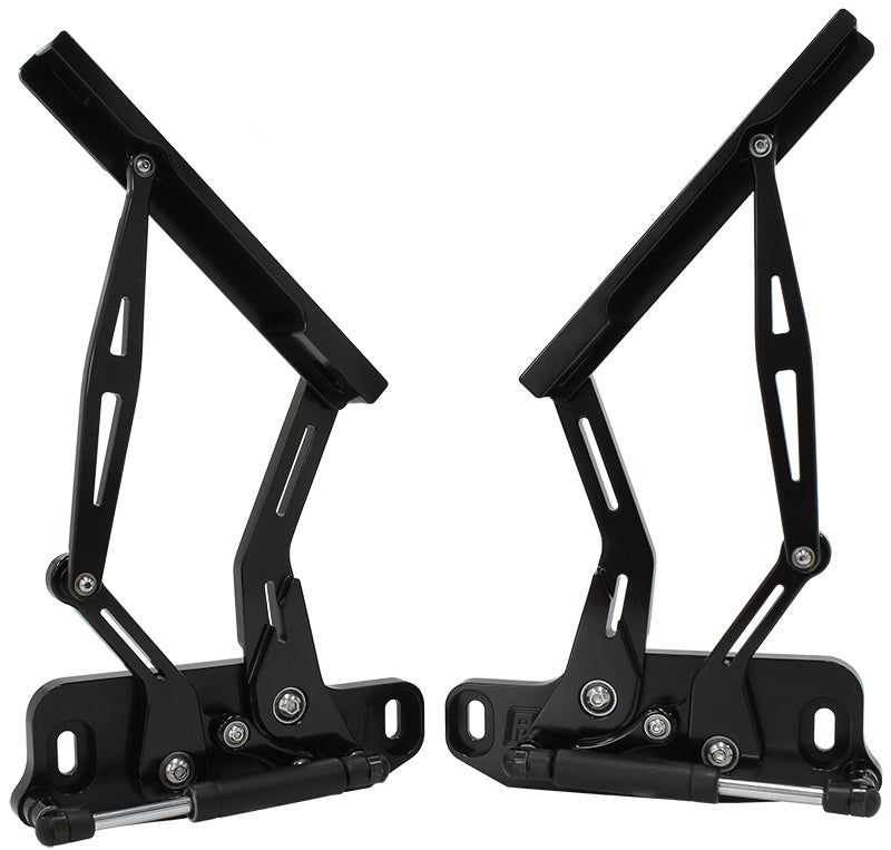 Holden Torana and Holden HQ-WB Billet Bonnet Hinge Kit - Black Finish Sold as a Pair