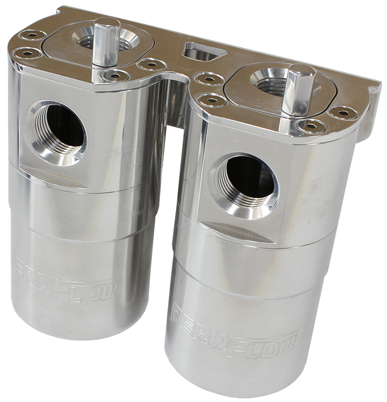 Billet Universal Dual Air / Oil Separator Polished Finish