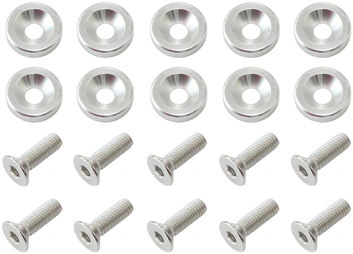 Billet Dress-Up/Fender Bolt Kit M8 x 1.25mm (20mm UHL) Silver Finish