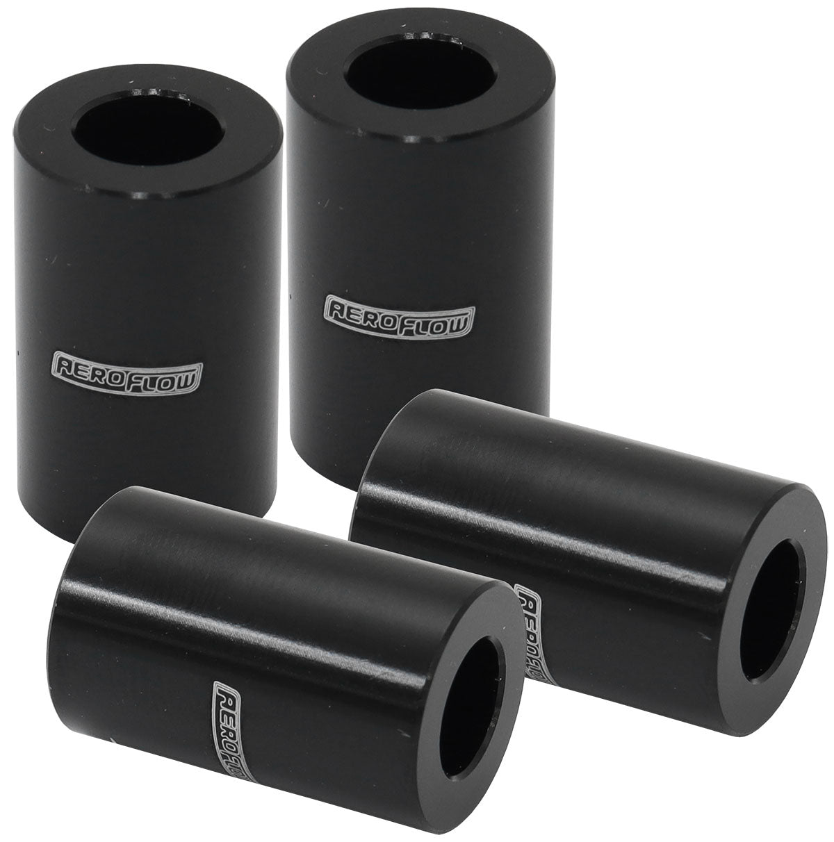 Billet Aluminium Bolt Spacers, Black M6 (1/4") I.D, 19mmOAL, Sold as Pack of 4