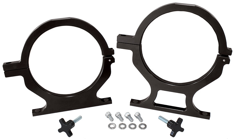 Billet Nitrous Bottle Brackets - Black Suits 10lb. & 15lb. Bottles, Sold As A Pair