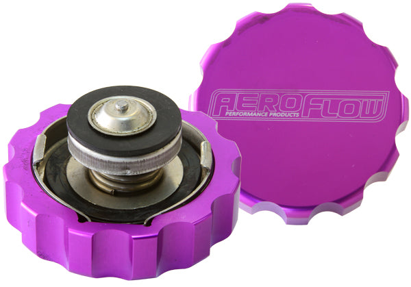 Billet Radiator Cap Small Style suit 32mm Water Neck Purple Finish.
