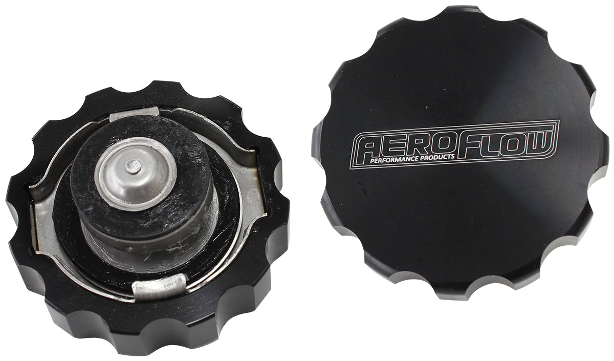 Billet Radiator Cap Small Styles - Black Suit 32mm Water Neck, 21 PSI