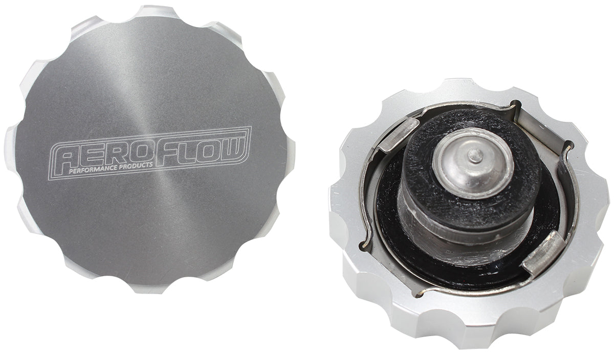 Billet Radiator Cap Small Styles - Silver Suit 32mm Water Neck, 21 PSI