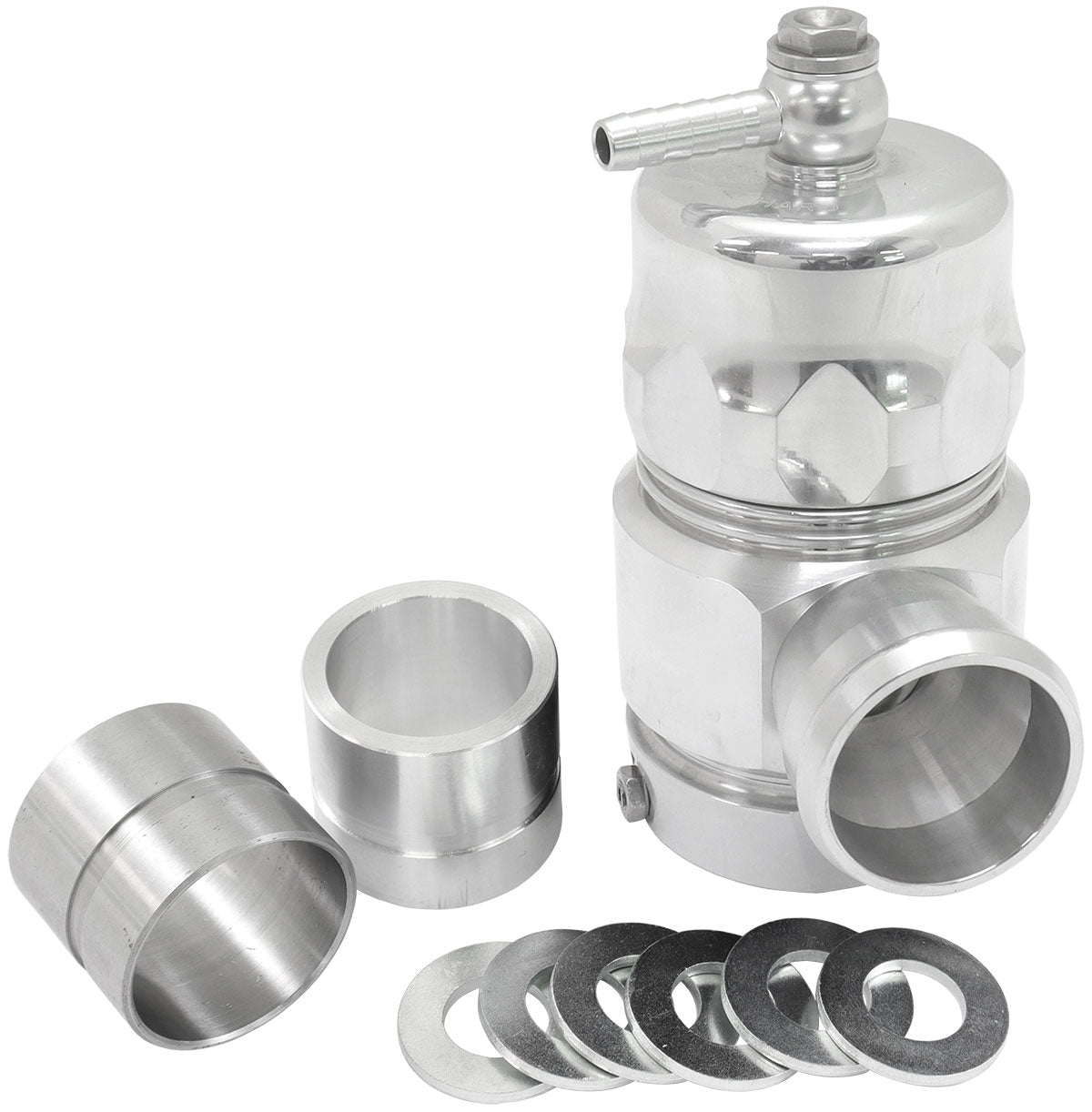 Aeroflow Compact Blow Off Valve- Silver Complete Kit with Weld-on Flange and V-Band