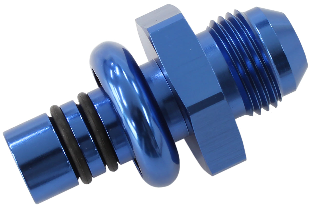 Ford EFI Regulator Adapter -8AN with .550" Shank Blue Finish