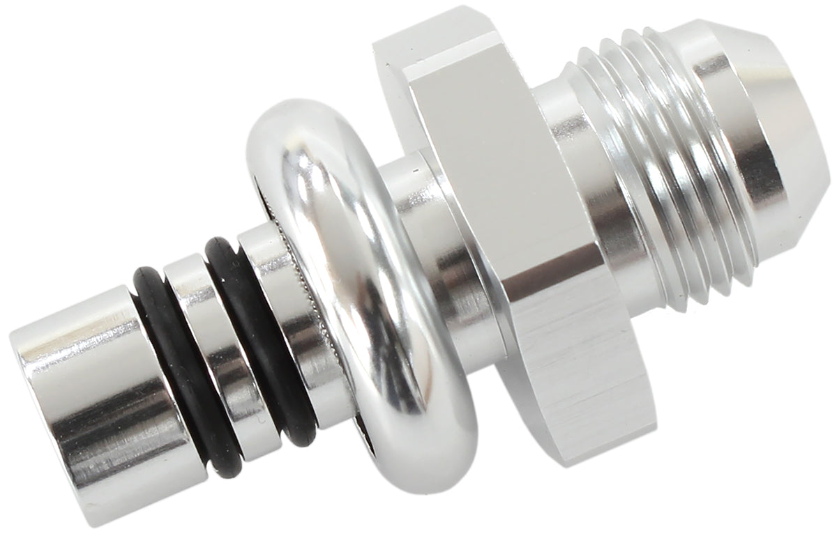 Ford EFI Regulator Adapter -8AN with .550" Shank Silver Finish