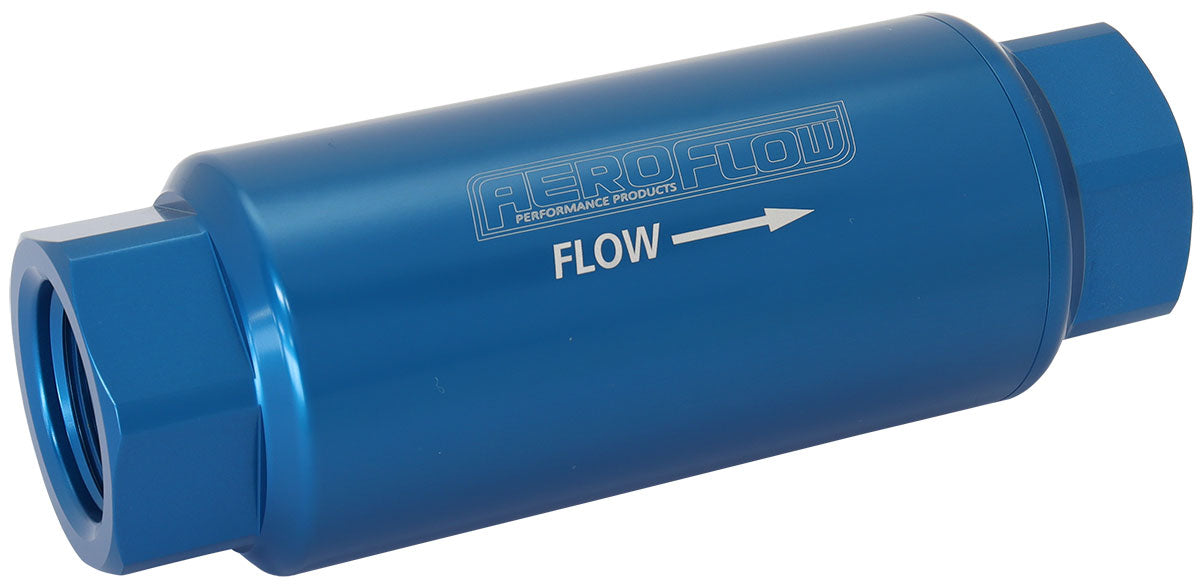 40 Micron Pro Filter with -12 ORB Ports Blue Finish. 5-1/2" x 1.97"