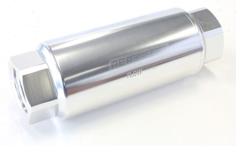 60 Micron Pro Filter with -12 ORB Ports Silver Finish. 5-1/2" x 1.97"