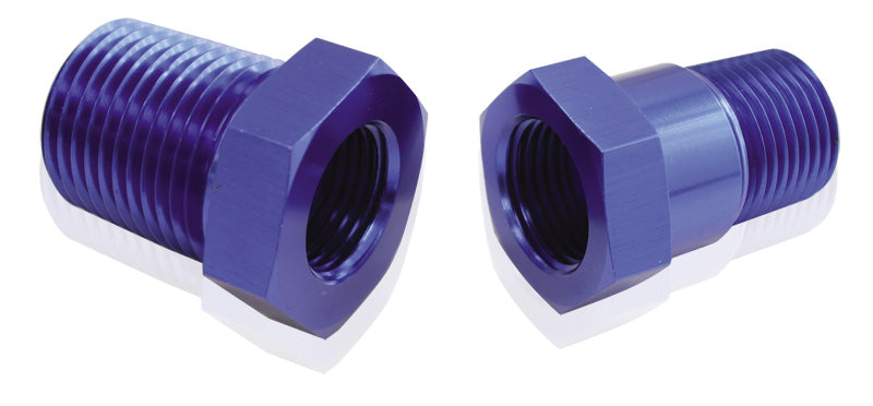 Temperature Probe Adapter 1/2" NPT to 5/8"-18 UNF, Blue