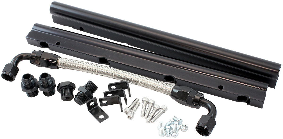 Aeroflow GM LS Fuel Rail Kit for Cathedral Port Carburettor Hi Rise Single Plane EFI Intake Manifold Suits AF6050-5001 and AF6250-5001 Intake Manifolds ONLY