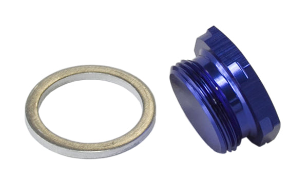 Holley Fuel Bowl Inlet Blank Plug Blue finish, 7/8"-20