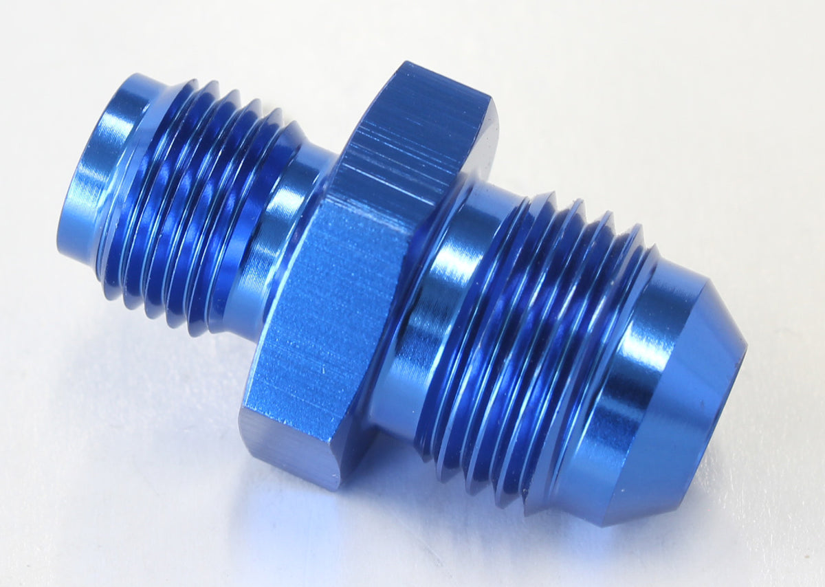 Inverted Seat Adapter 7/16"-24 to -6AN Blue Finish