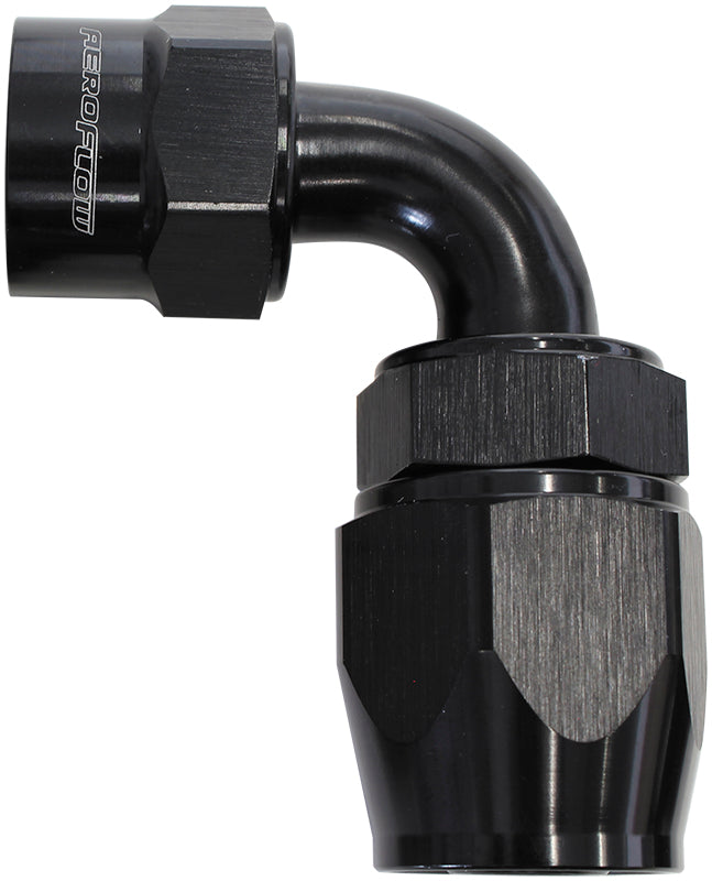 Kryptalon® Series Lightweight One Piece Swivel 90° Hose End -8AN Black Finish. Suits Kryptalon® Series Hose