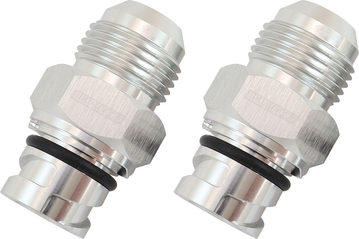 Ford Coyote Screw In Cover Breather Adapter - Silver Finish Male -10AN, Sold Individually