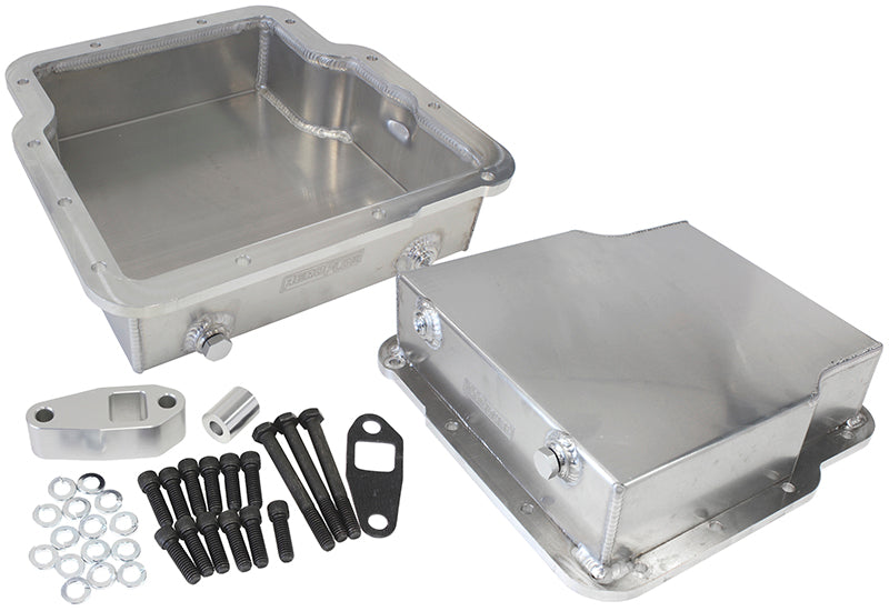 3.25" Deep Fabricated Transmission Pan including Filter Extension Natural Finish. Suit Holden Trimatic