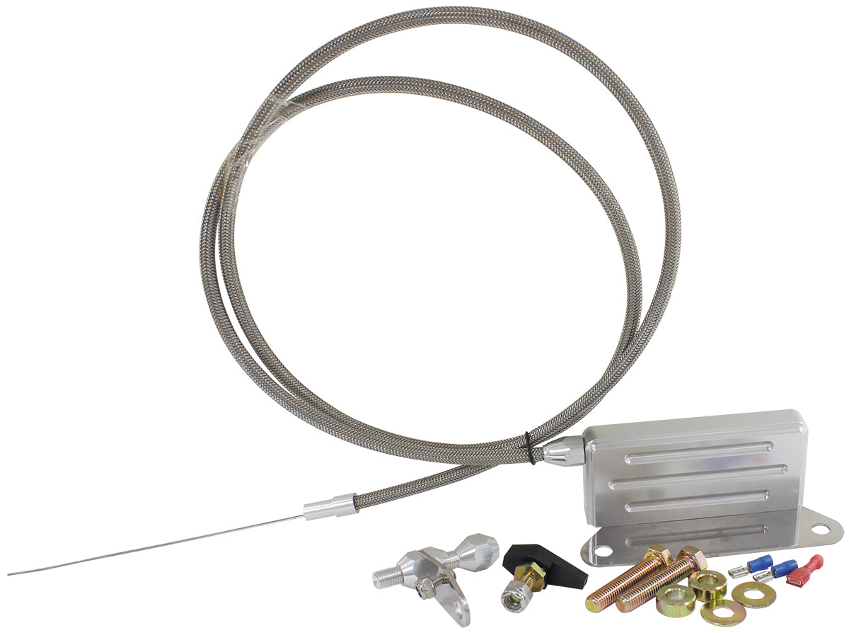 Kickdown Cable With Stainless Steel Cover & Chrome Ends Suit GM TH400 Transmission