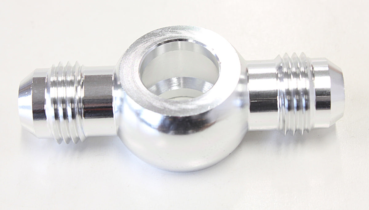 Alloy Double Ended AN Banjo 12mm (1/2") to -6AN, Silver Finish