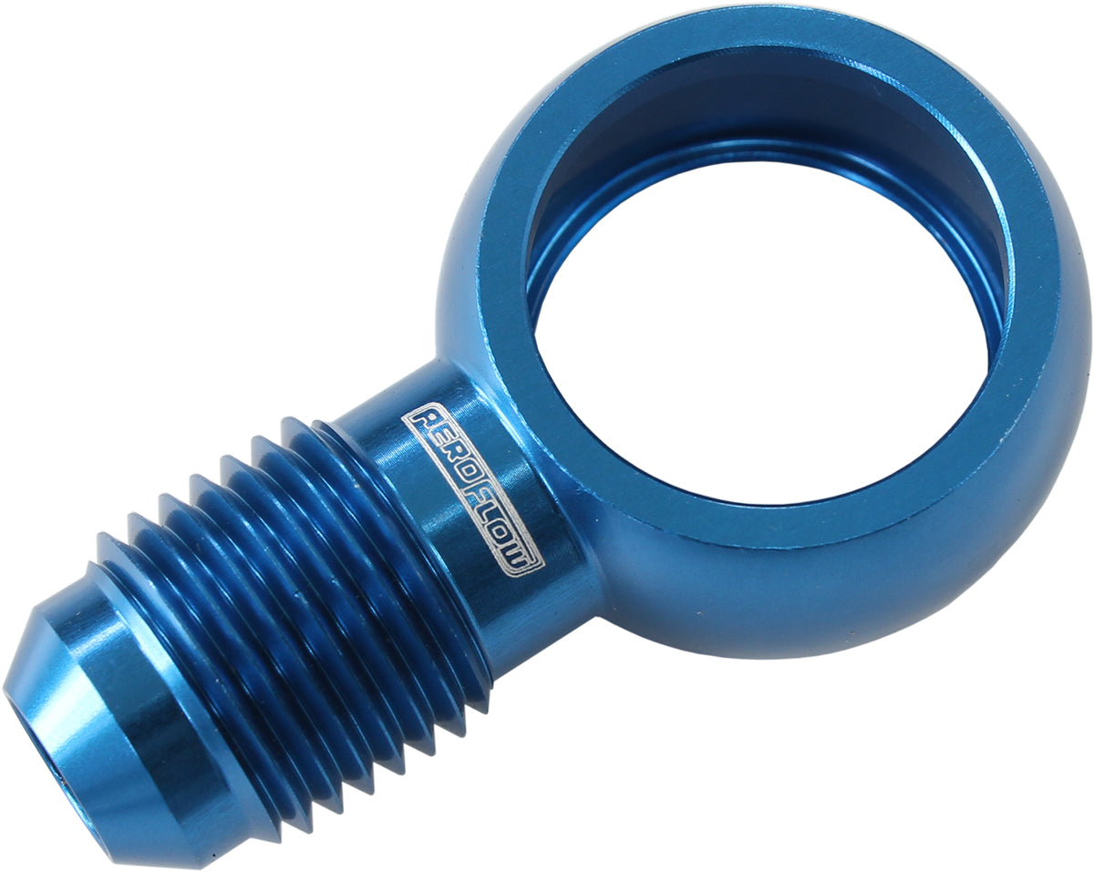 18mm to -6AN Alloy Banjo Fitting Blue Finish