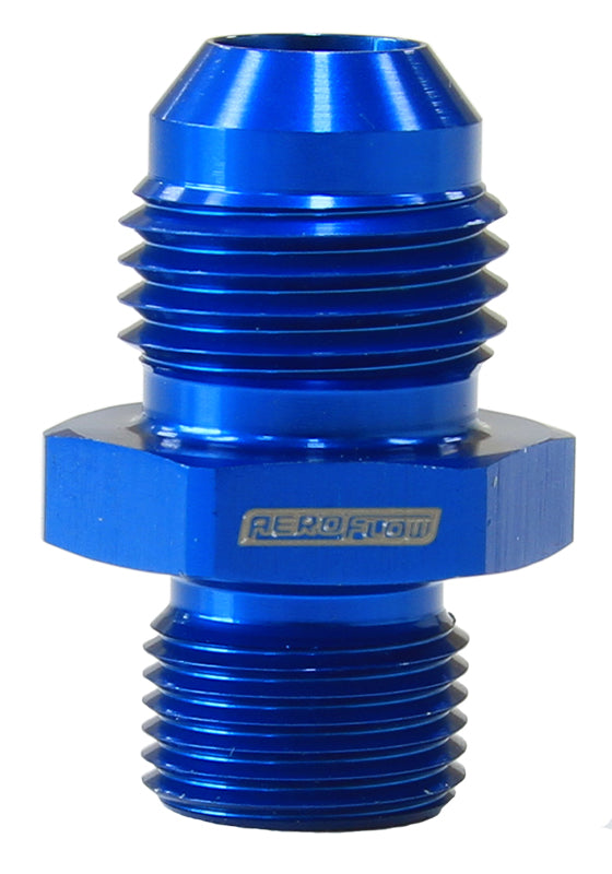 Metric to Male Flare Adapter M12 x 1.0mm to -6AN Blue Finish
