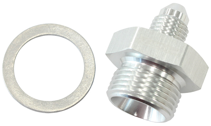 Wilwood Master Cylinder Adapter - Silver 11/16" -20 washer seal to -3AN