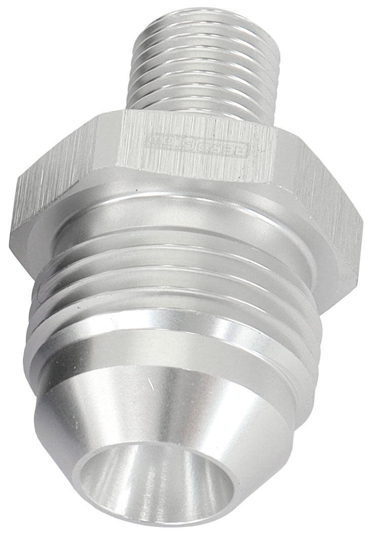 Metric to Male Flare Adapter M10 x 1mm to -8AN Silver Finish