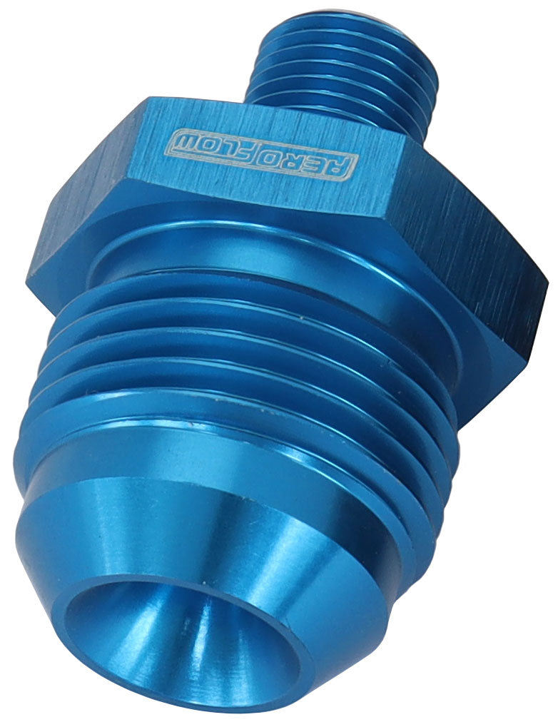 Metric to Male Flare Adapter M10 x 1mm to -10AN Blue Finish