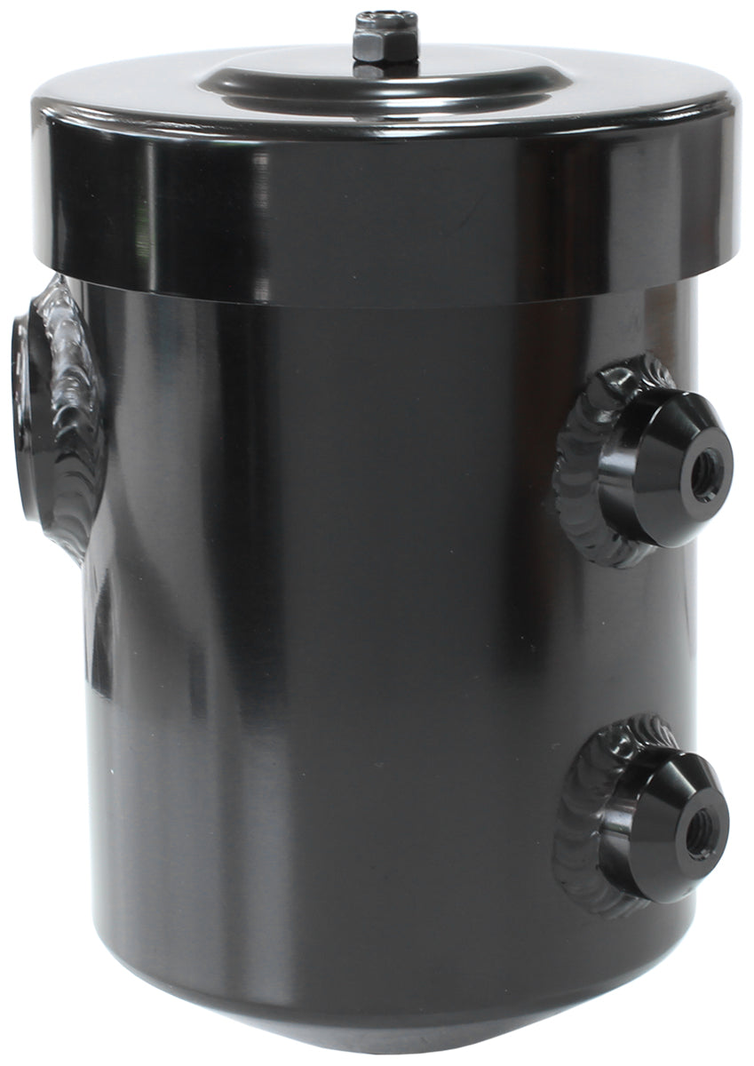 Dry Sump / Breather Tank - Black 2 x -12 and 1 x -6 ORB Ports. 4.5" (115mm) Width x 6.5" (165mm) Height