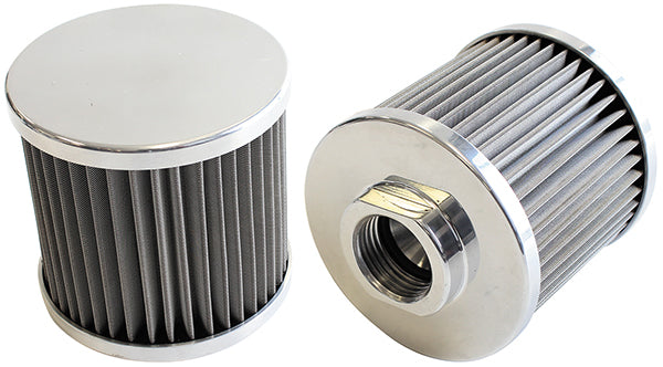 Aeroflow Stainless Steel Billet Breather -12AN Female, Polished Finish