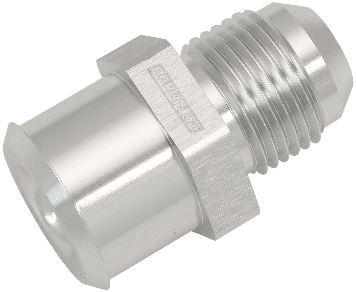 Aeroflow Push In Valve Cover Breather Adapter -10AN Connect AN fitting to Rocker Covers with a rubber grommet, Silver Finish