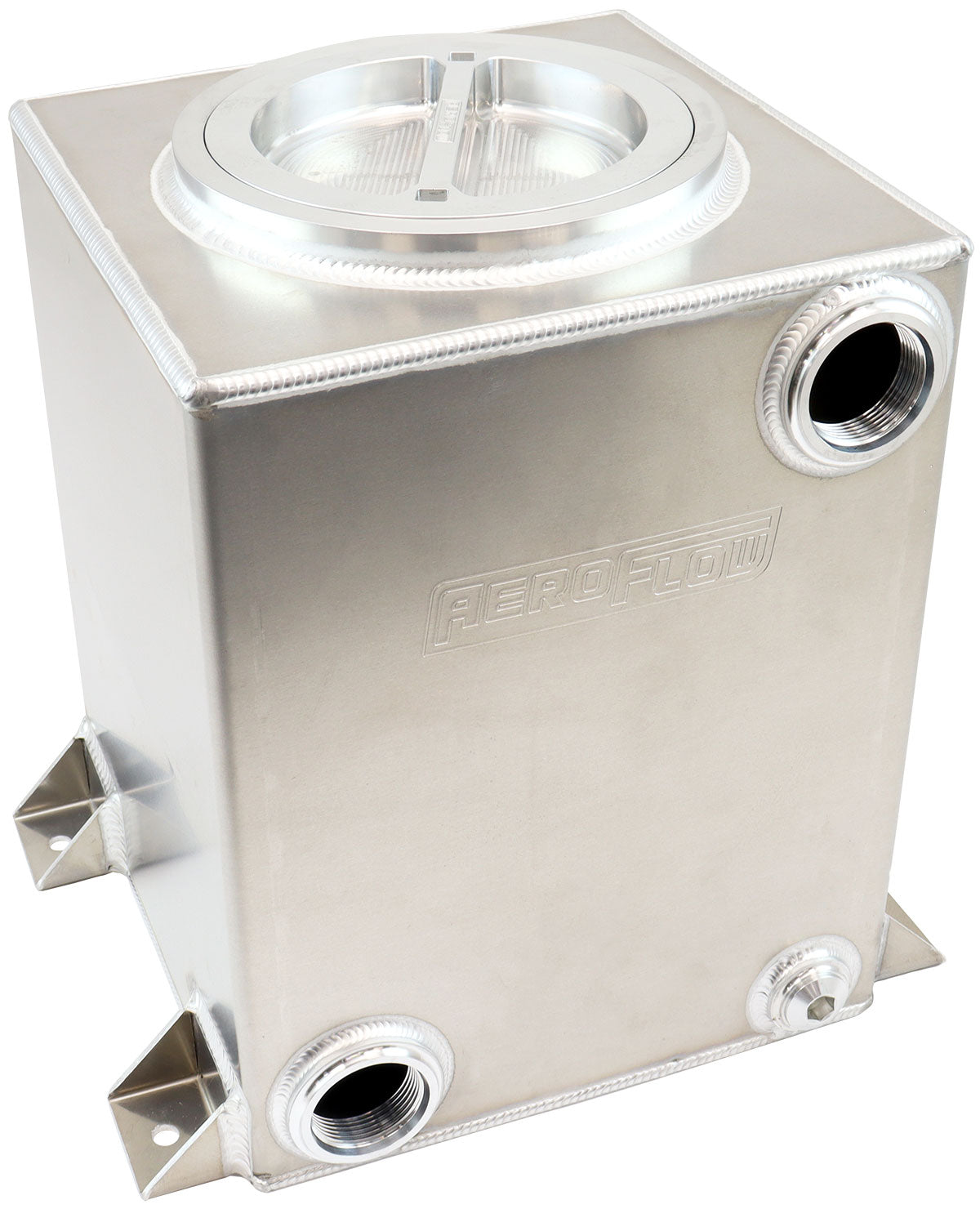 Aeroflow Universal Water / Ice Tank - Raw -20 ORB Inlet/Outlet With 6" Cap