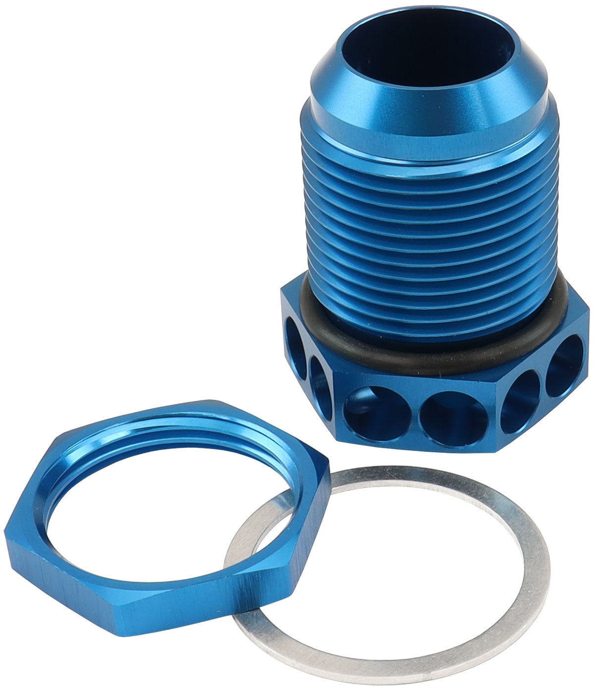 Bolt In Breather Bulkhead -12 Blue Finish