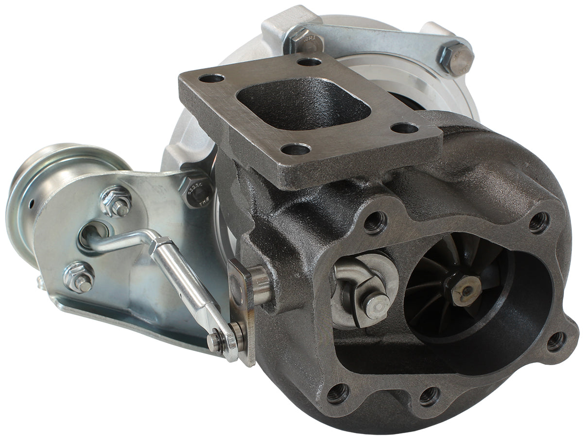BOOSTED 4647 .86 Turbocharger 475HP, Natural Cast Finish Internal Wastegate, T25 / T28 Inlet Flange, 5-Bolt Exhaust Flange