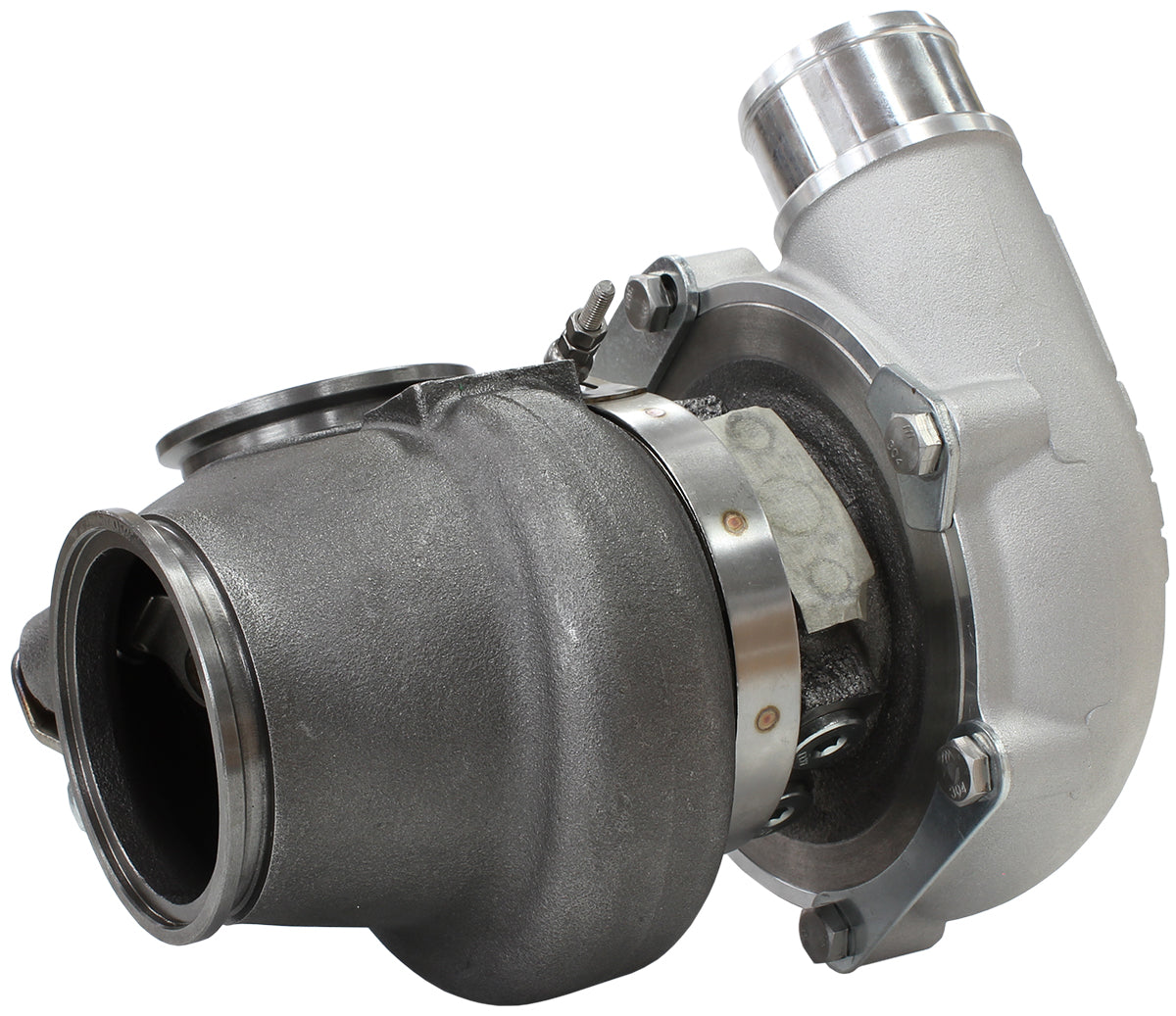 BOOSTED 5449 .72 Turbocharger 660HP, Natural Cast Finish Internal Wastegate, V-Band Inlet & Exhaust Flanges