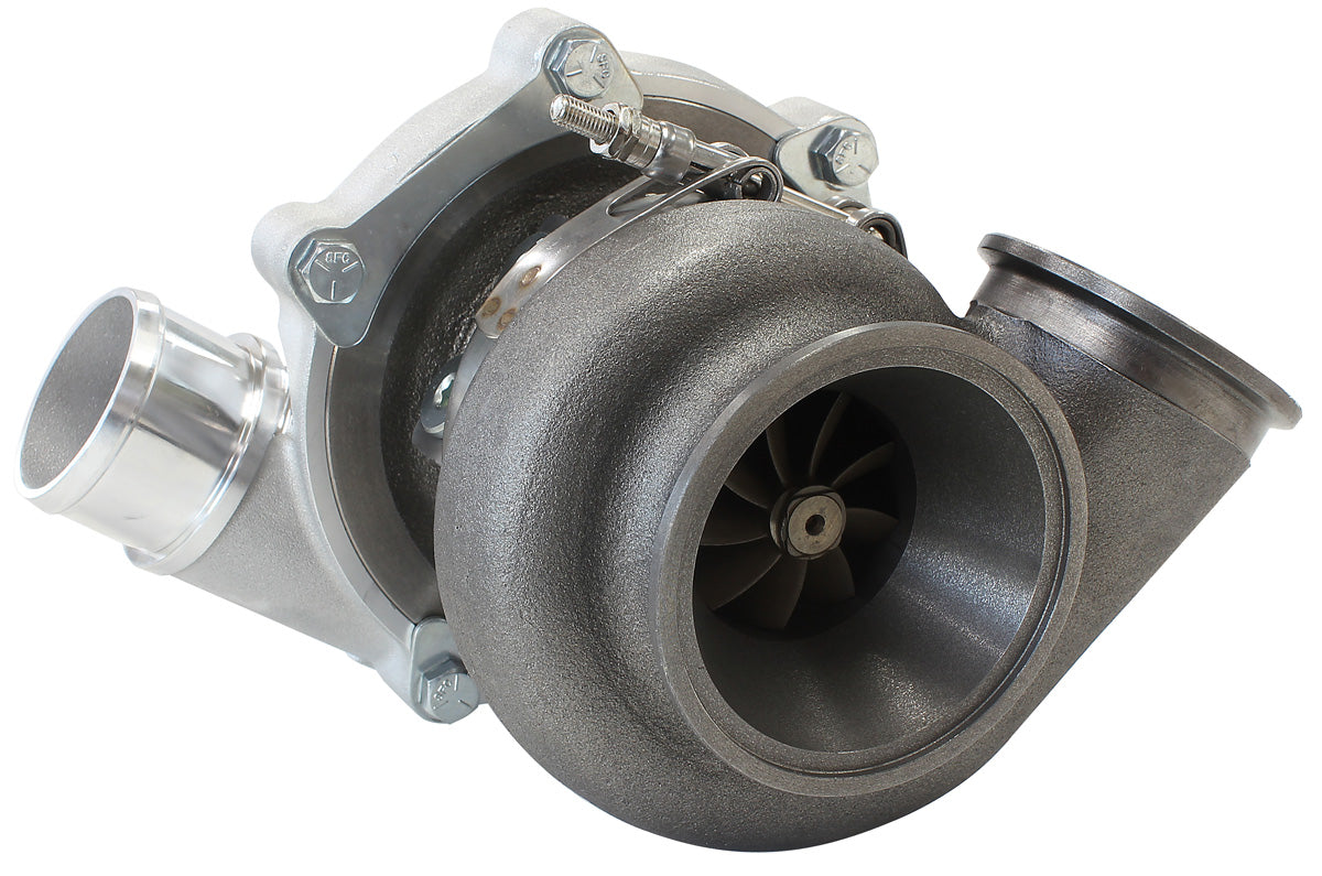 BOOSTED 4849 .72 Reverse Rotation Turbocharger 550HP, Natural Cast Finish External Wastegate, V-Band Inlet & Exhaust Flanges