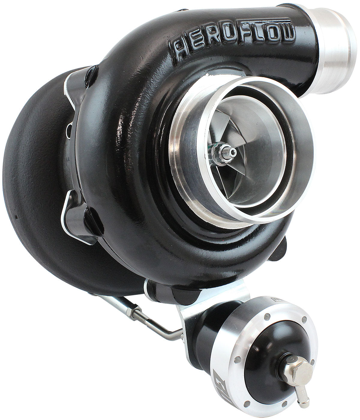 BOOSTED B5455 .92 Turbocharger 660HP, Hi Temp Black Finish Internal Wastegate, V-Band Inlet & Exhaust Flanges