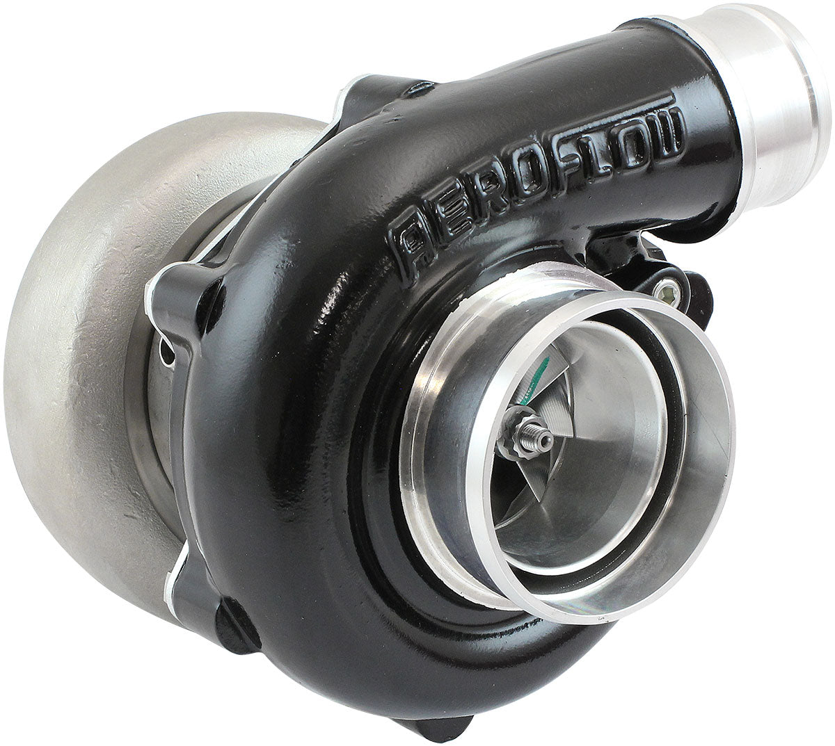 BOOSTED B5455 .63 Turbocharger 660HP, Hi Temp Black Finish External Wastegate, V-Band Inlet & Exhaust Flanges