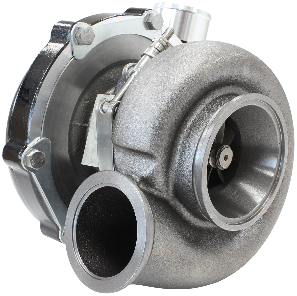 BOOSTED B5855 1.21 Turbocharger 770HP, Hi Temp Black Finish External Wastegate, V-Band Inlet & Exhaust Flanges