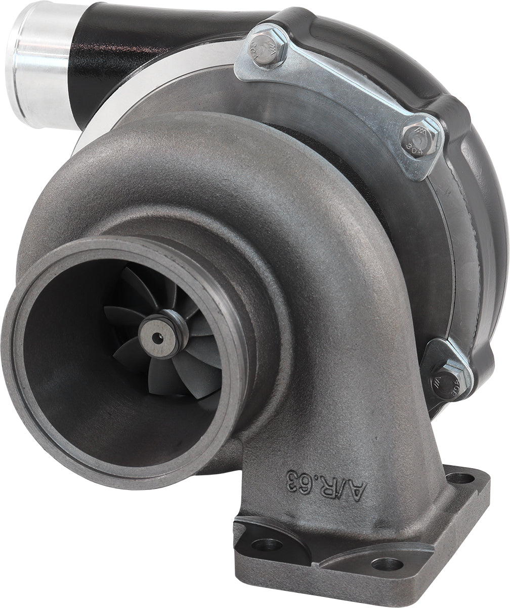 BOOSTED 6255 .83 Turbocharger 900HP, Hi Temp Black Finish External Wastegate, T3 Inlet Flange, V-Band Exhaust Flange