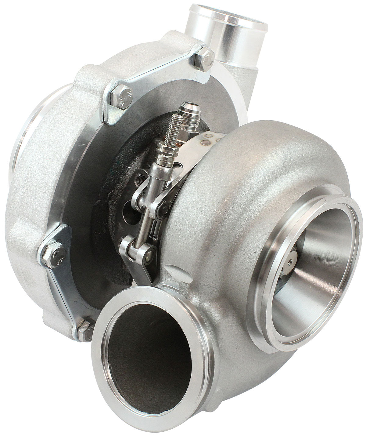 BOOSTED 6255 .61 Turbocharger 900HP, Natural Cast Finish External Wastegate, V-Band Inlet & Exhaust Flanges