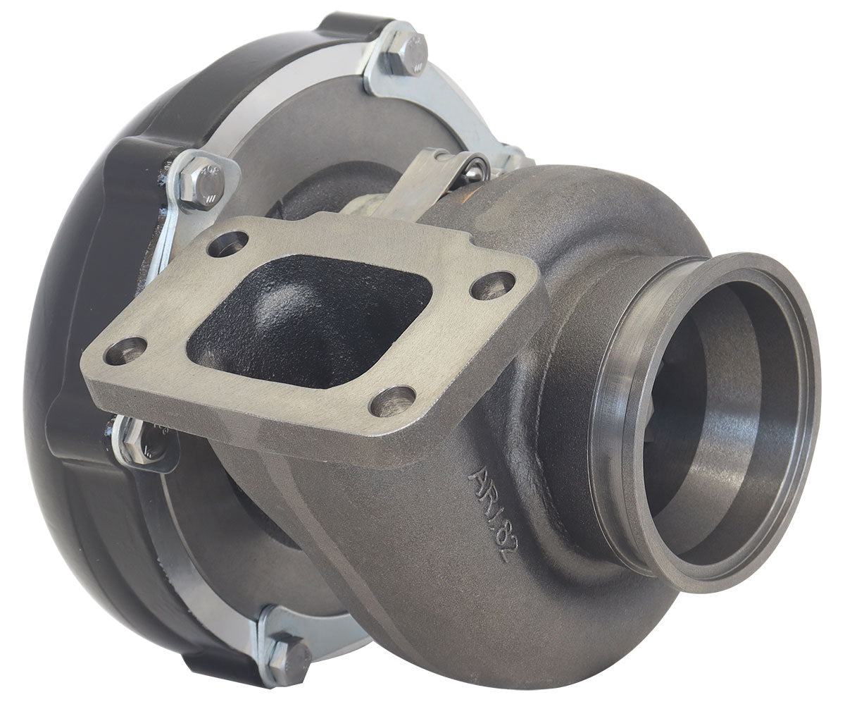 BOOSTED 6262 .83 Turbocharger 900HP, Hi Temp Black Finish External Wastegate, T3 Inlet Flange, V-Band Exhaust Flange