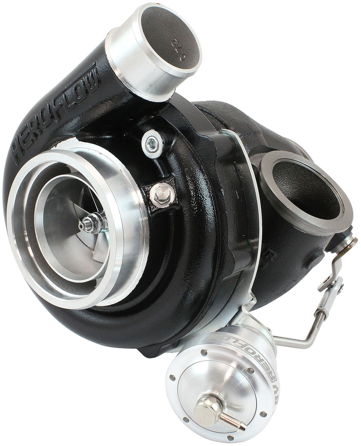 BOOSTED 6262 1.01 Turbocharger 900HP, Hi Temp Black Finish Internal Wastegate, V-Band Inlet & Exhaust Flanges