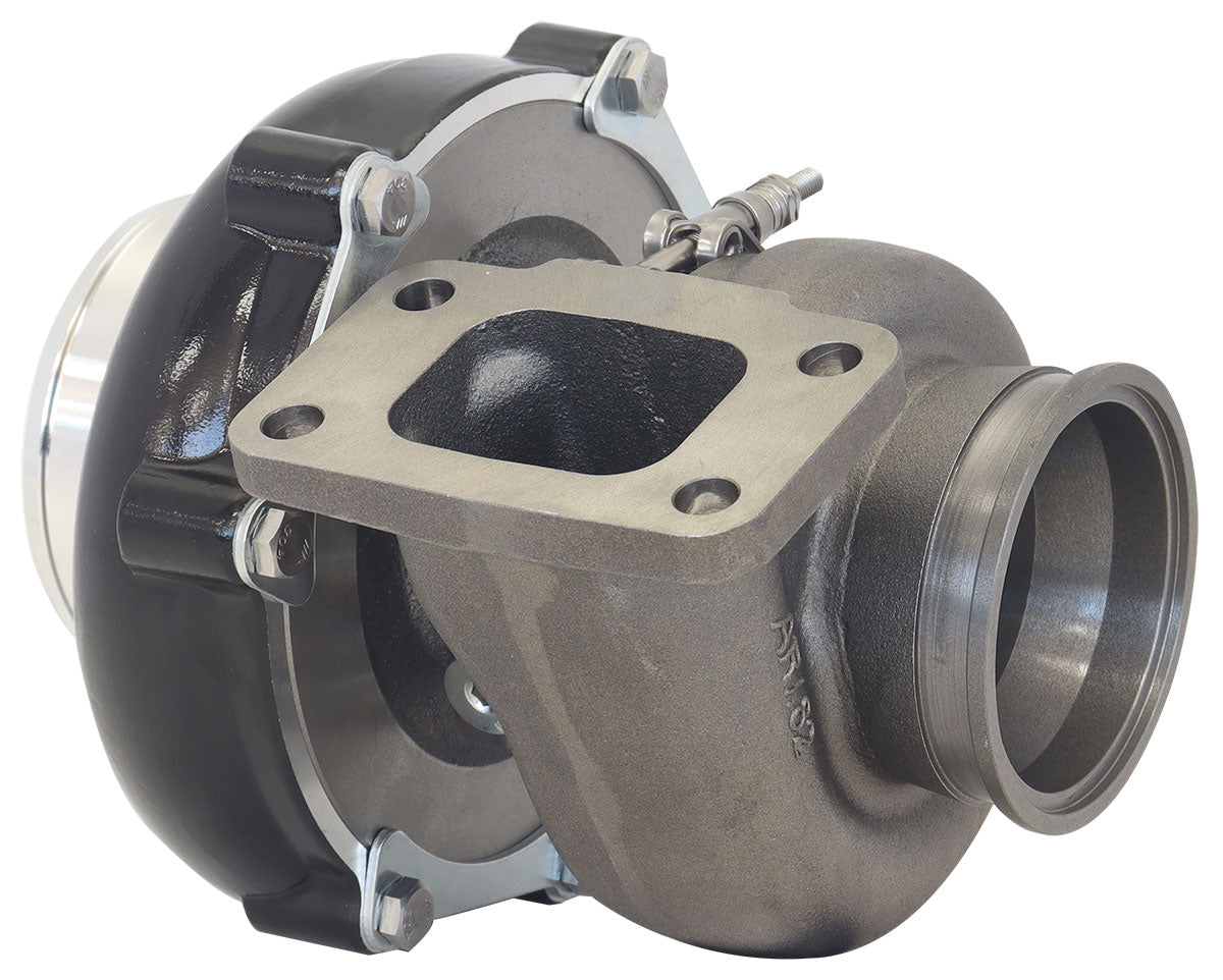 BOOSTED 6862 .82 Turbocharger 1050HP, Hi Temp Black Finish External Wastegate, T3 Inlet Flange, V-Band Exhaust Flange