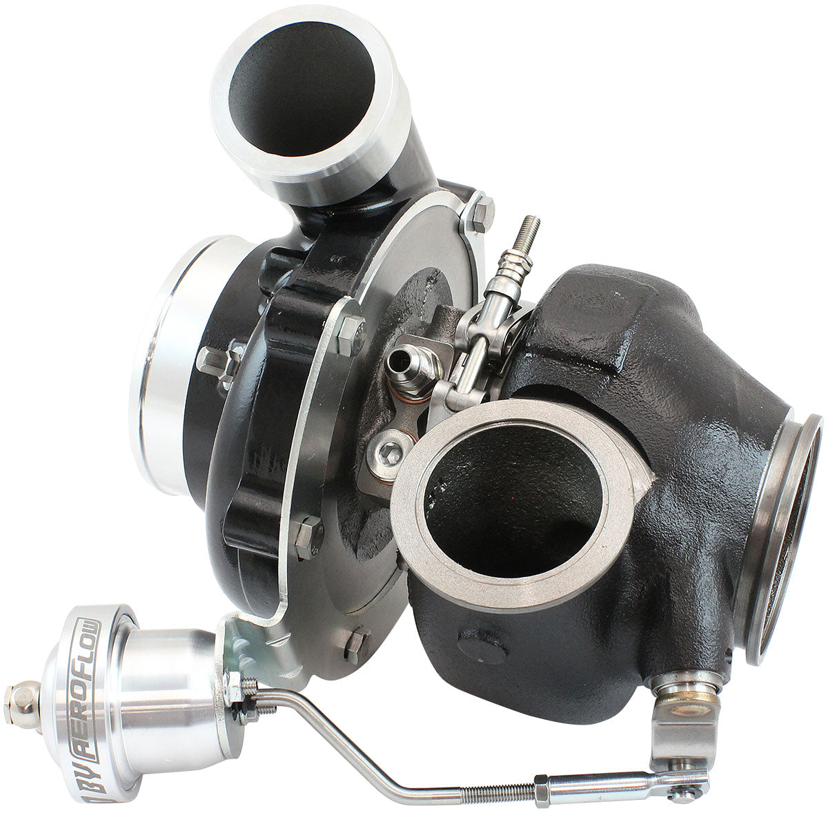BOOSTED 6862 1.01 Turbocharger 1050HP, Hi Temp Black Finish Internal Wastegate, V-Band Inlet & Exhaust Flanges